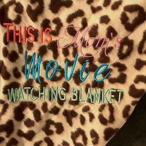 Fleece Throw Embroidered Blanket